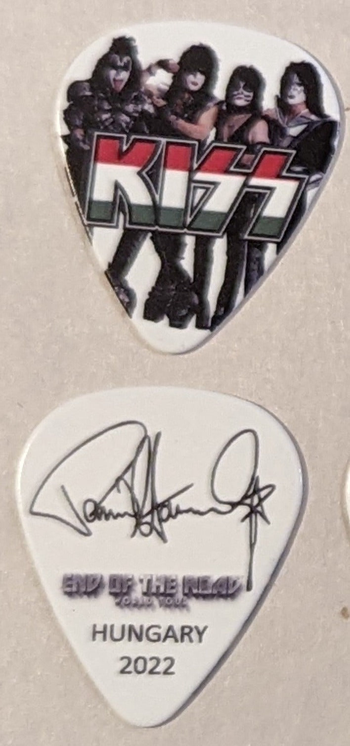 KISS 2022 End of the Road EUROPE Tour HUNGARY Flag Guitar Picks