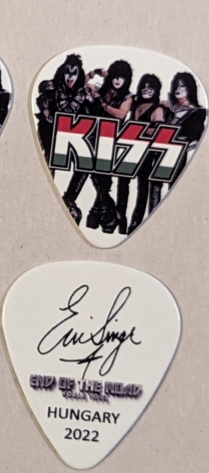 KISS 2022 End of the Road EUROPE Tour HUNGARY Flag Guitar Picks