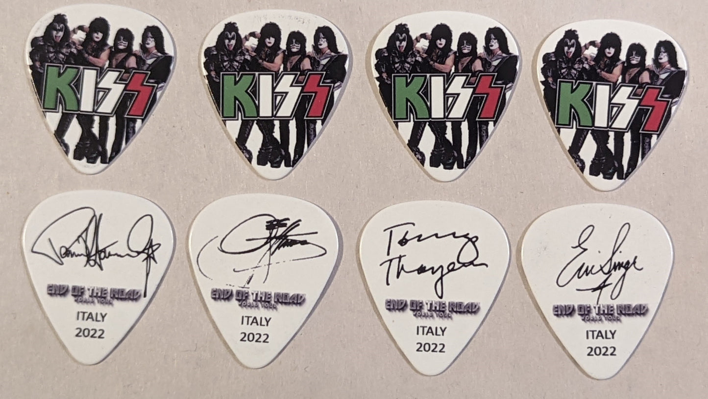 KISS 2022 End of the Road EUROPE Tour  Flag ITALY Guitar Picks