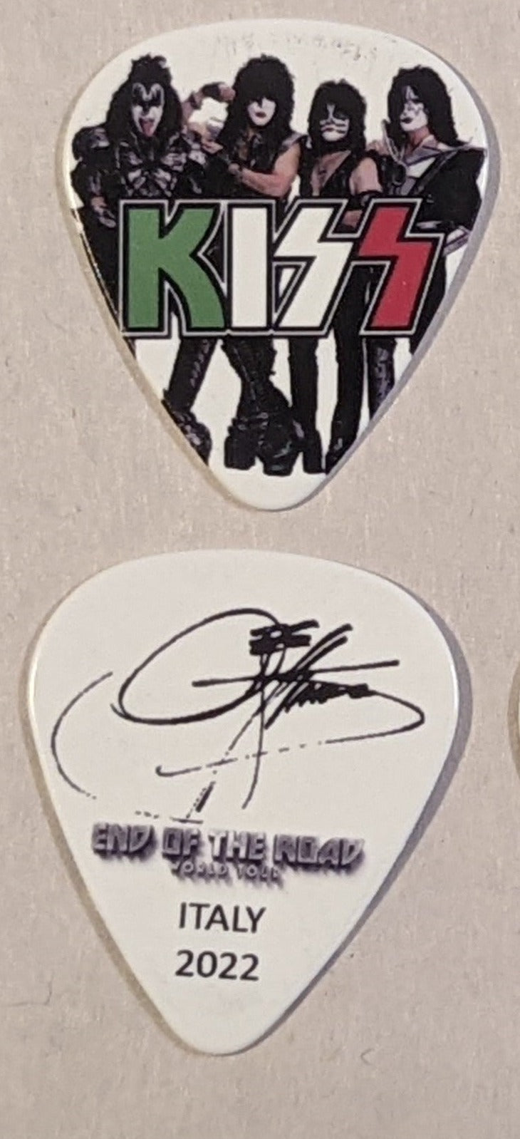 KISS 2022 End of the Road EUROPE Tour  Flag ITALY Guitar Picks