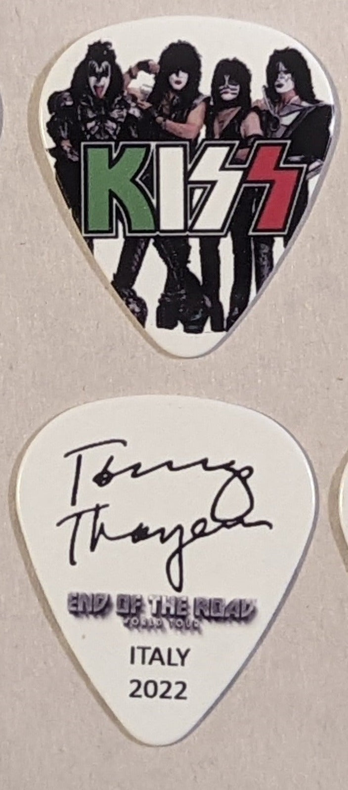 KISS 2022 End of the Road EUROPE Tour  Flag ITALY Guitar Picks