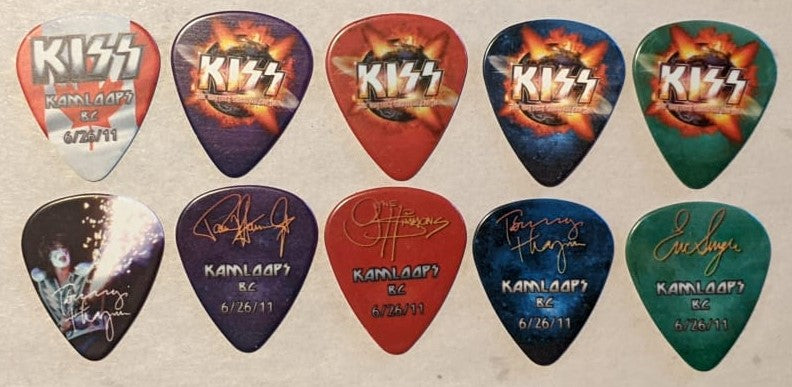 KISS 2011 HSOE KAMLOOMPS CANADA 6-26-2011 City Guitar Picks