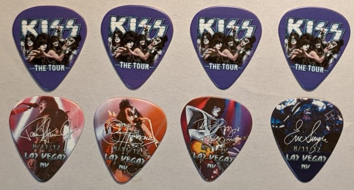 KISS 2012 The Tour LAS VEGAS 8-11-12 City Guitar Picks