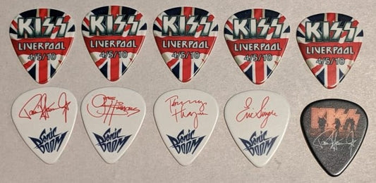 KISS LIVERPOOL ENGLAND 4/5/2010 Sonic Boom Over Europe City Guitar Picks