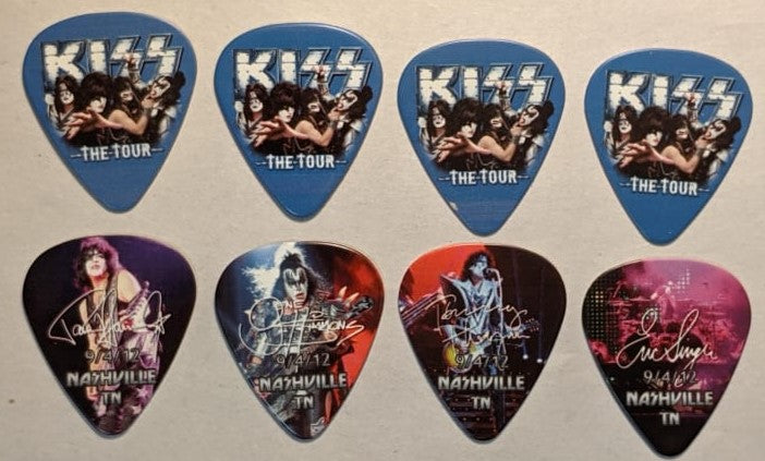 KISS 2012 The Tour NASHVILLE 9-4-12 City Guitar Picks