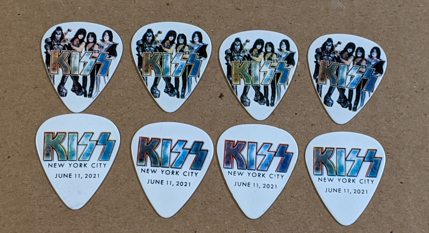 KISS Set of 8 NY City TRIBECA Battery Park June 11 2021 Guitar Picks