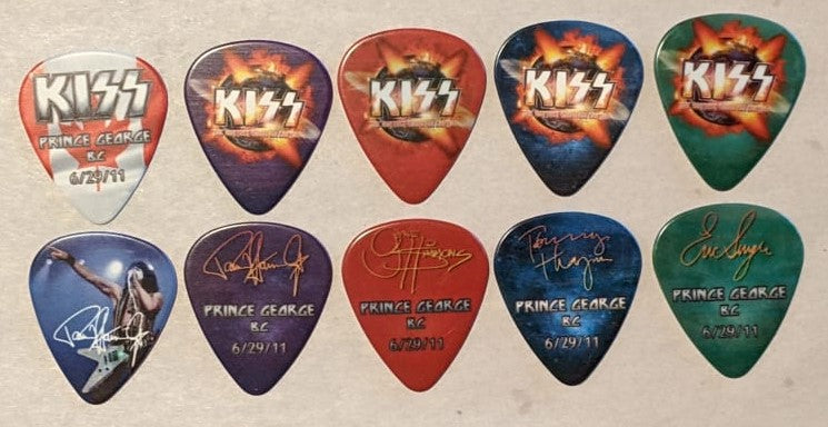 KISS 2011 HSOE PRINCE GEORGE CANADA 6-29-2011 City Guitar Picks