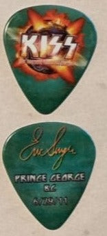 KISS 2011 HSOE PRINCE GEORGE CANADA 6-29-2011 City Guitar Picks