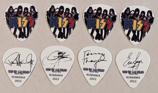 KISS 2022 End of the Road EUROPE Tour ROMANIA Flag Guitar Picks
