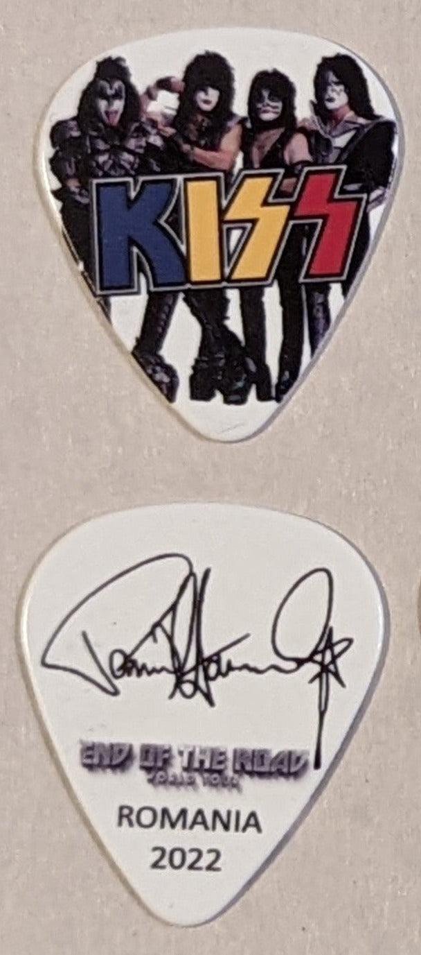 KISS 2022 End of the Road EUROPE Tour ROMANIA Flag Guitar Picks
