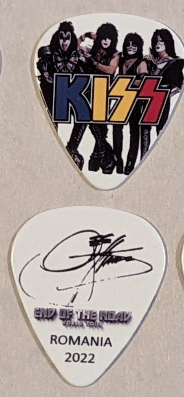 KISS 2022 End of the Road EUROPE Tour ROMANIA Flag Guitar Picks