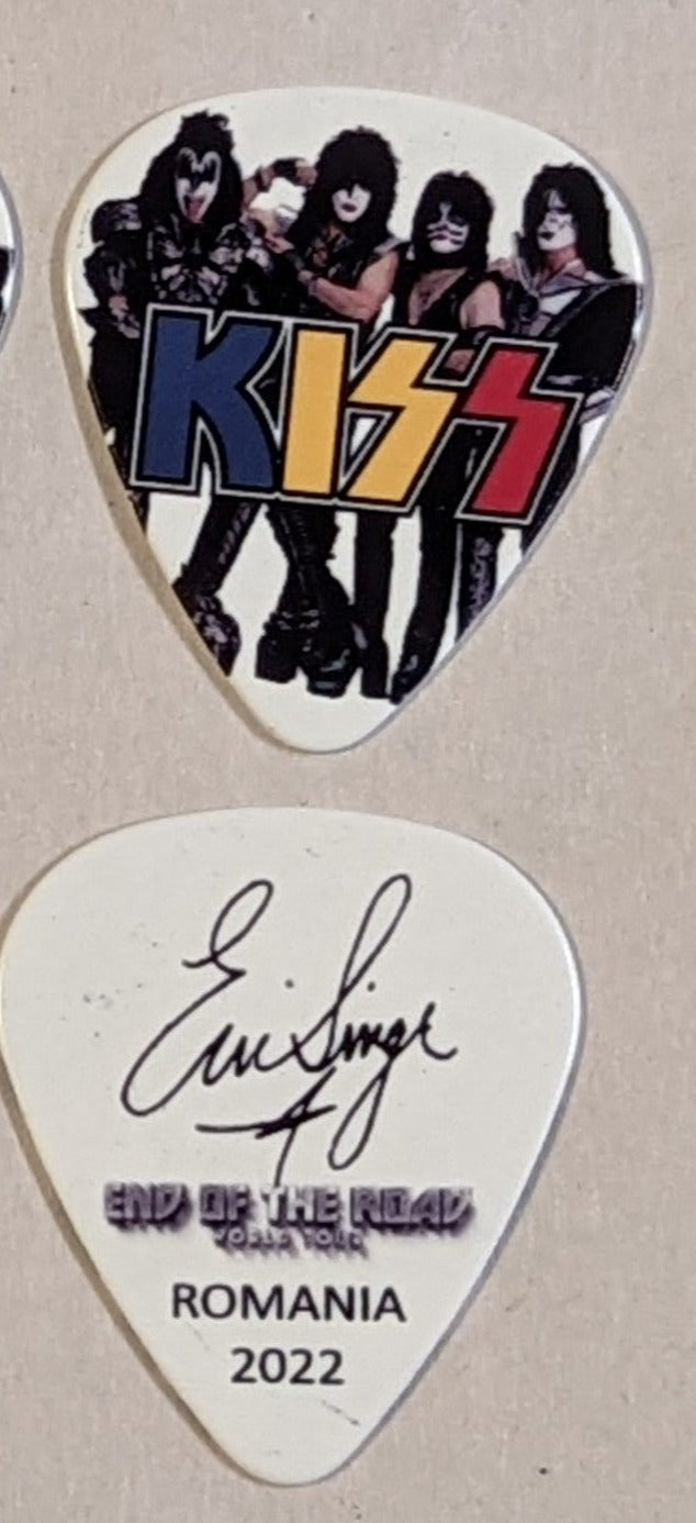 KISS 2022 End of the Road EUROPE Tour ROMANIA Flag Guitar Picks