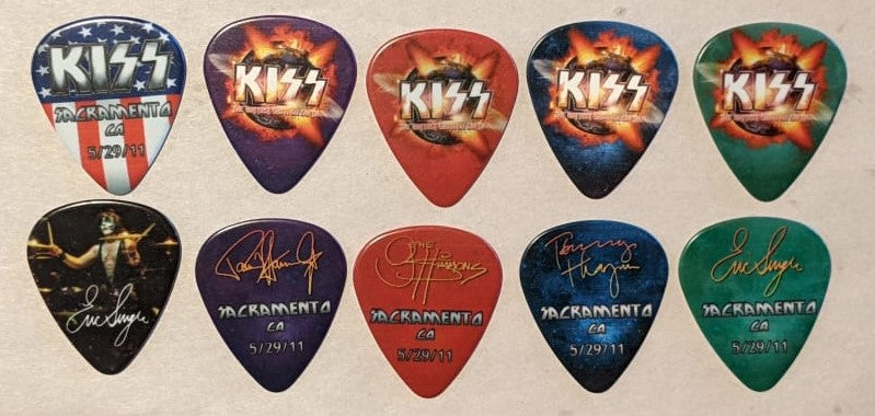 KISS 2011 HSOE SACRAMENTO 5-29-2011 City Guitar Picks