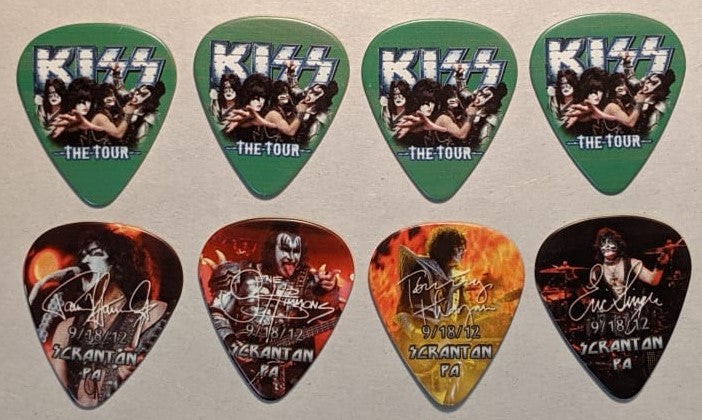 KISS 2012 The Tour SCRANTON 9-18-12 City Guitar Picks