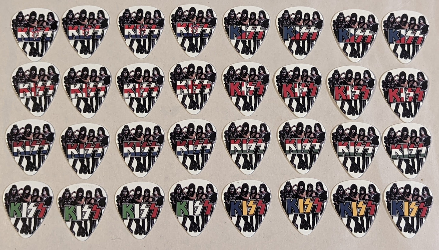 KISS 2022 End of the Road EUROPE Tour Set of 72 FLAG Guitar Picks