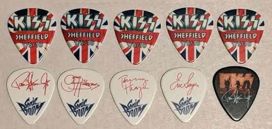 KISS SHEFFIELD ENGLAND 1/5/2010 Sonic Boom Over Europe City Guitar Picks