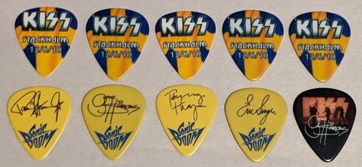 KISS STOCKHOLM SWEDEN 12/6/2010 Sonic Boom Over Europe City Guitar Picks