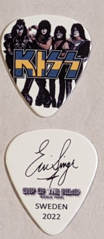 KISS 2022 End of the Road EUROPE Tour  Flag SWEDEN Guitar Picks
