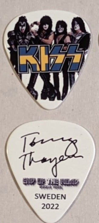 KISS 2022 End of the Road EUROPE Tour  Flag SWEDEN Guitar Picks