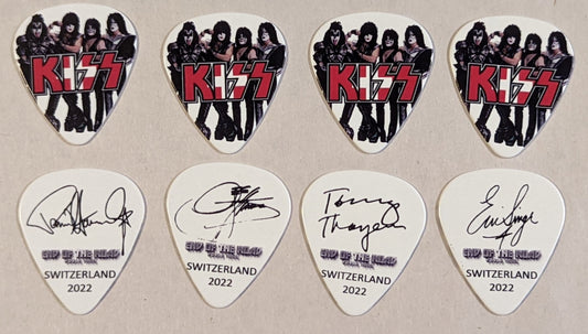 KISS 2022 End of the Road EUROPE Tour Flag SWITZERLAND Guitar Picks
