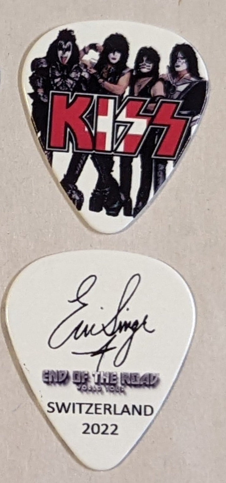 KISS 2022 End of the Road EUROPE Tour Flag SWITZERLAND Guitar Picks
