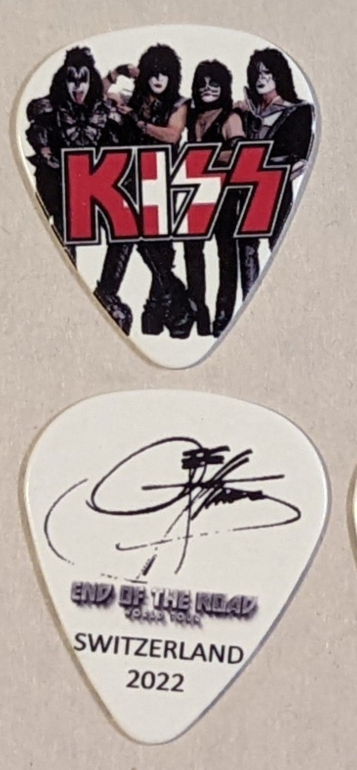 KISS 2022 End of the Road EUROPE Tour Flag SWITZERLAND Guitar Picks