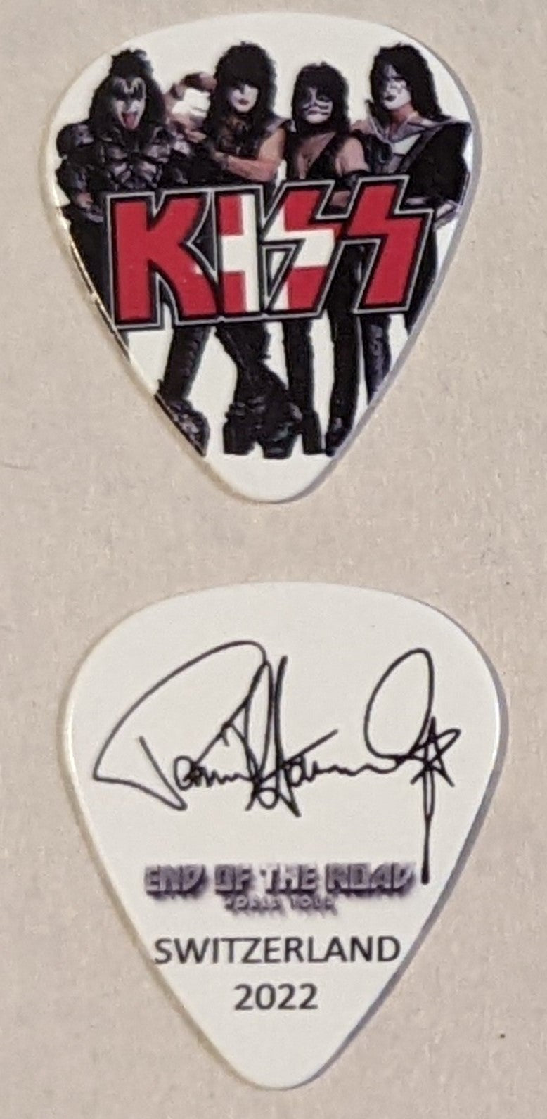 KISS 2022 End of the Road EUROPE Tour Flag SWITZERLAND Guitar Picks