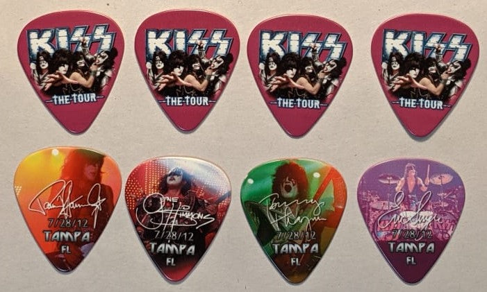 KISS 2012 The Tour TAMPA 7-28-12 City Guitar Picks