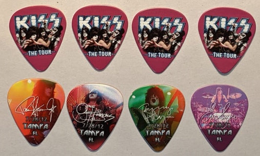 KISS 2012 The Tour TAMPA 7-28-12  City Guitar Picks