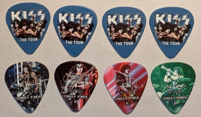 KISS 2012 The Tour TINLEY PARK 9-7-12 City Guitar Picks