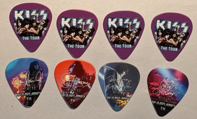 KISS 2012 The Tour WOODLANDS 8-3-12 City Guitar Picks