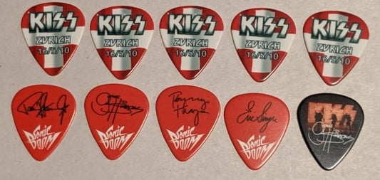 KISS ZURICH SWITZERLAND 16/5/2010 Sonic Boom Over Europe City Guitar Picks