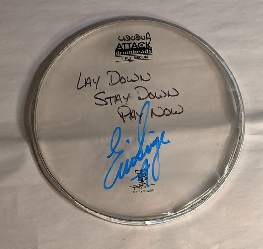 AUBURN 8-18-2012 ERIC SINGER Stage-Used Signed drumheads