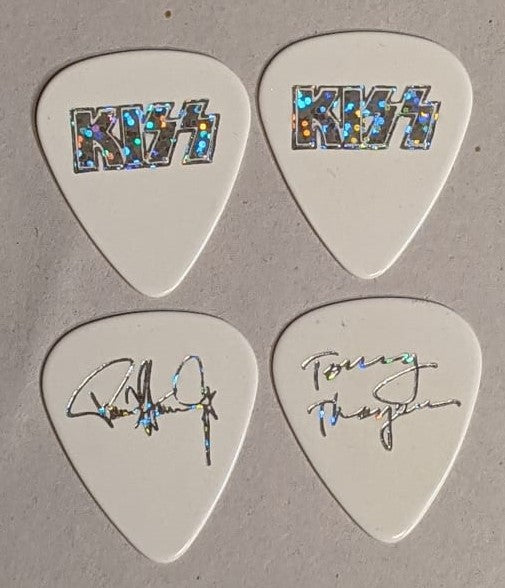 KISS 2023 End of the Road SOUTH AMERICA Silver Prism on White Guitar Picks