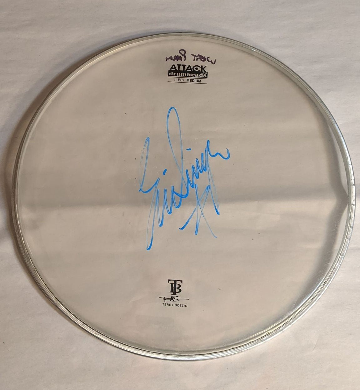 WEST PALM BEACH 7-27-2012 ERIC SINGER Stage-Used Signed drumheads