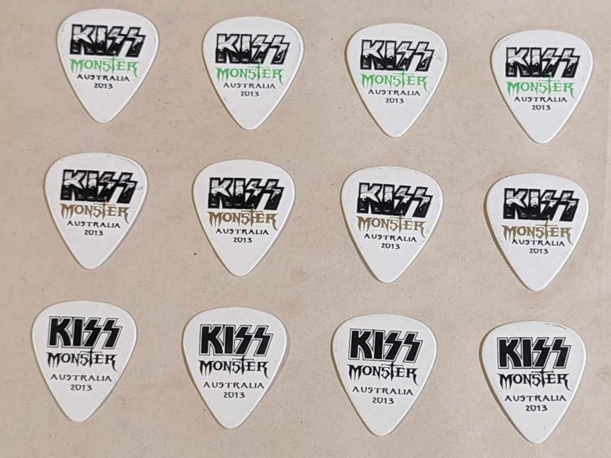 KISS 2012-13 Monster World Tour AUSTRALIA Set of 12 Guitar Picks