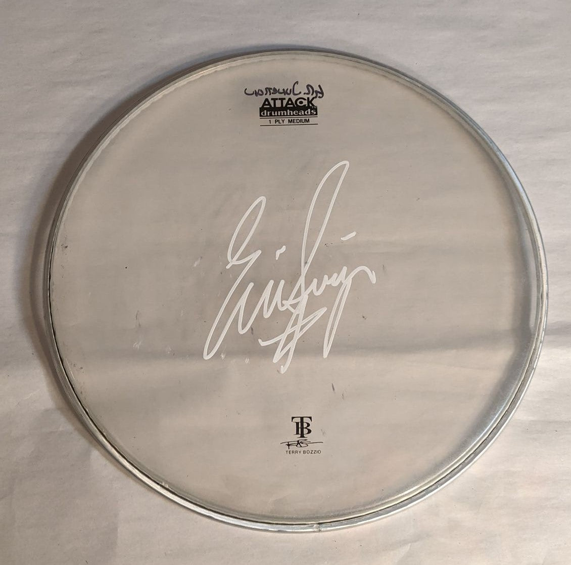 GRAND JUNCTION/ROCK JAM  8-24-2012 ERIC SINGER Stage-Used Signed drumheads