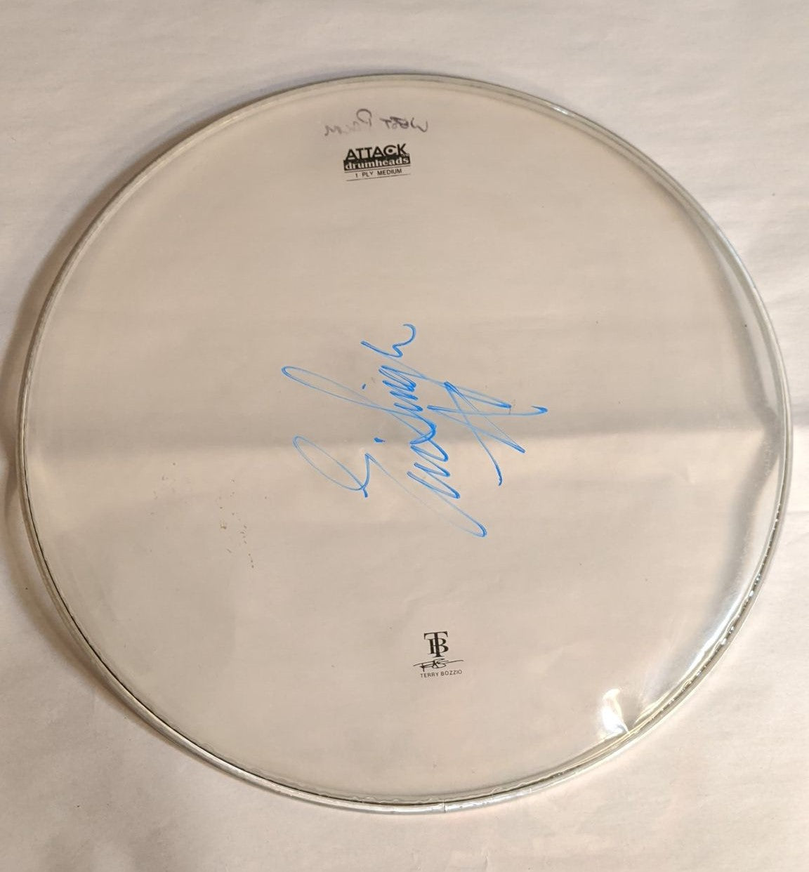 WEST PALM BEACH 7-27-2012 ERIC SINGER Stage-Used Signed drumheads