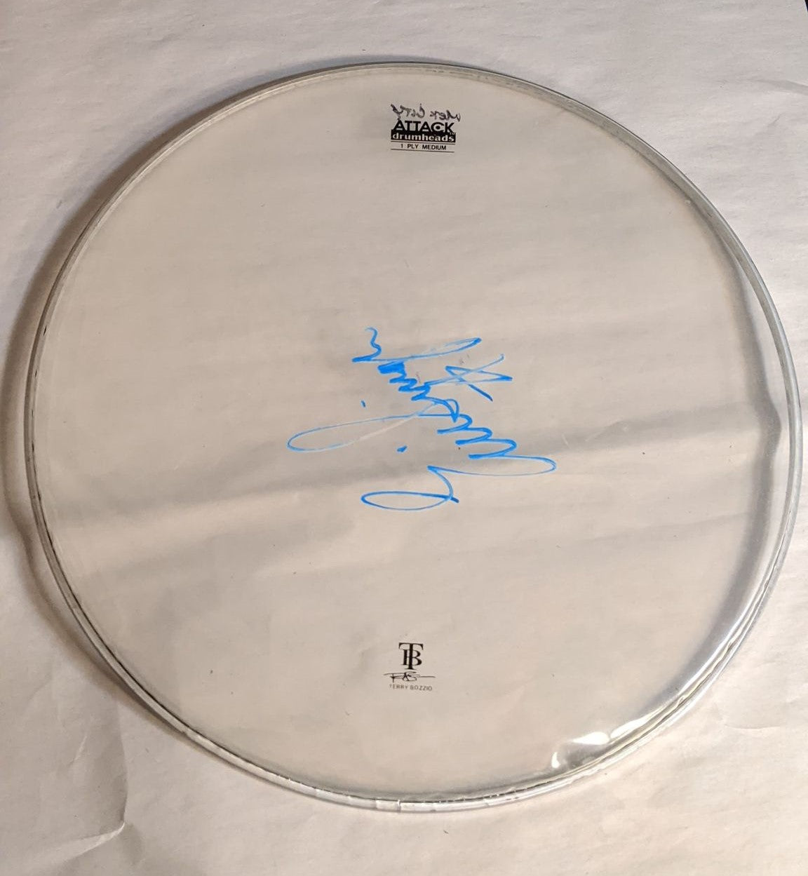 MEXICO CITY 9-29-2012 ERIC SINGER Stage-Used Signed drumheads