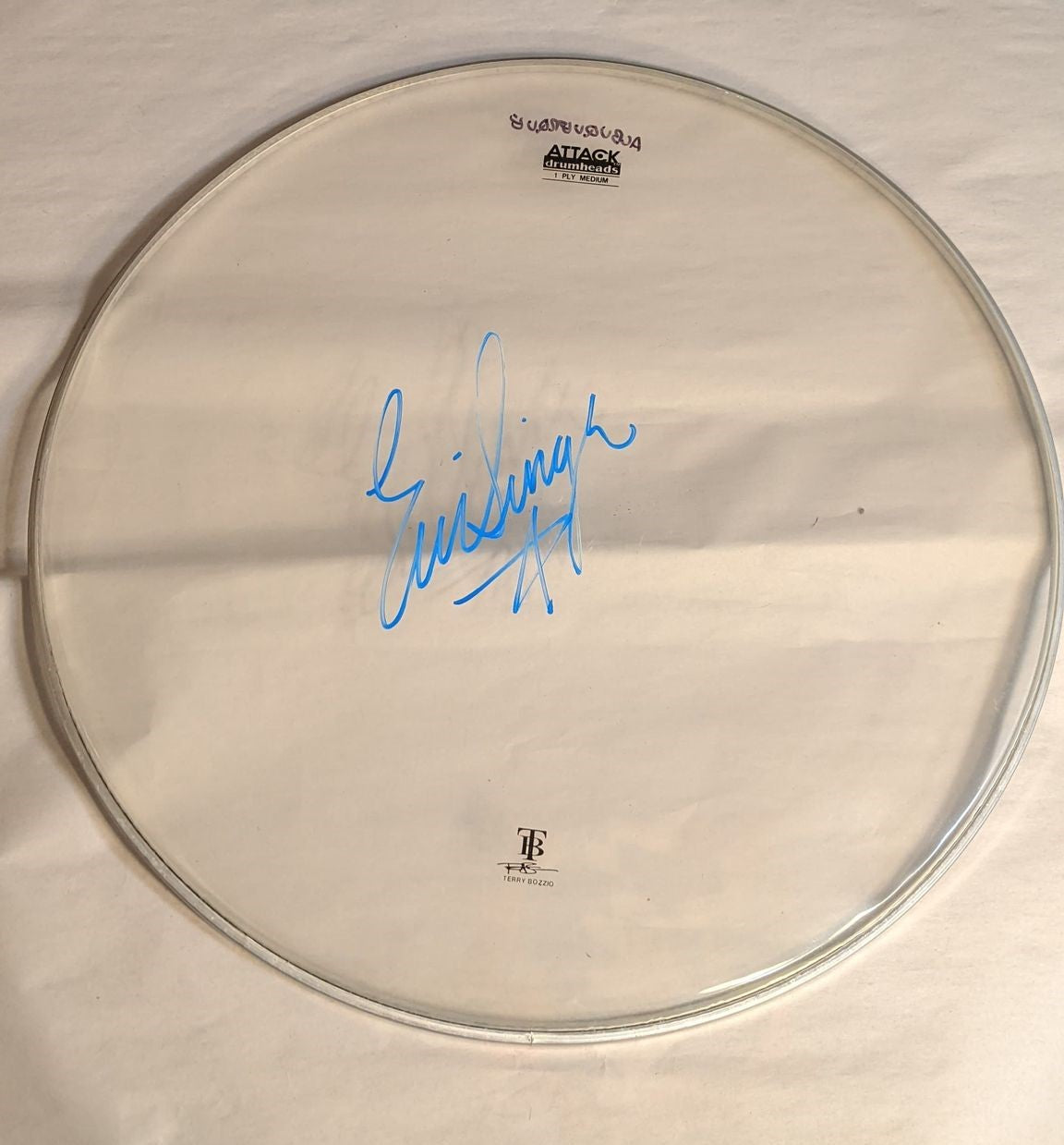 ALBUQUERQUE 8-7-2012  ERIC SINGER Stage-Used Signed drumheads