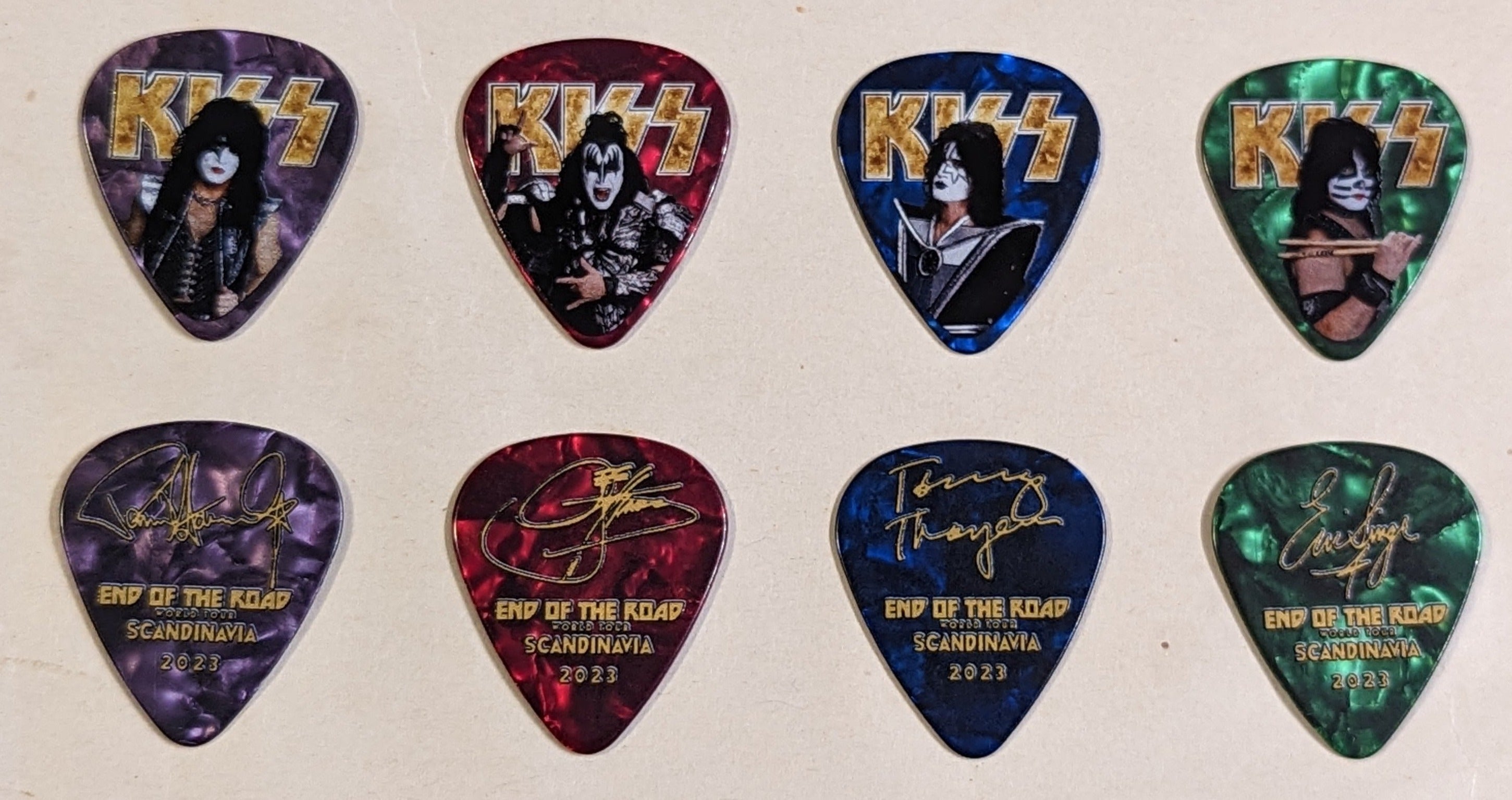 KISS 2023 End of the Road Tour SCANDANAVIA Guitar Picks – KISS Pick Haven