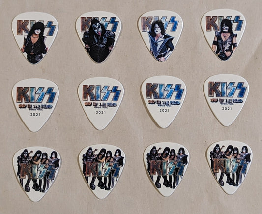 KISS 2021 End of the Road  Tour Set of 12 Guitar Picks VERSION 2