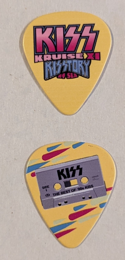 KISS Kruise XI 80s Theme Night Guitar Pick Yellow variant