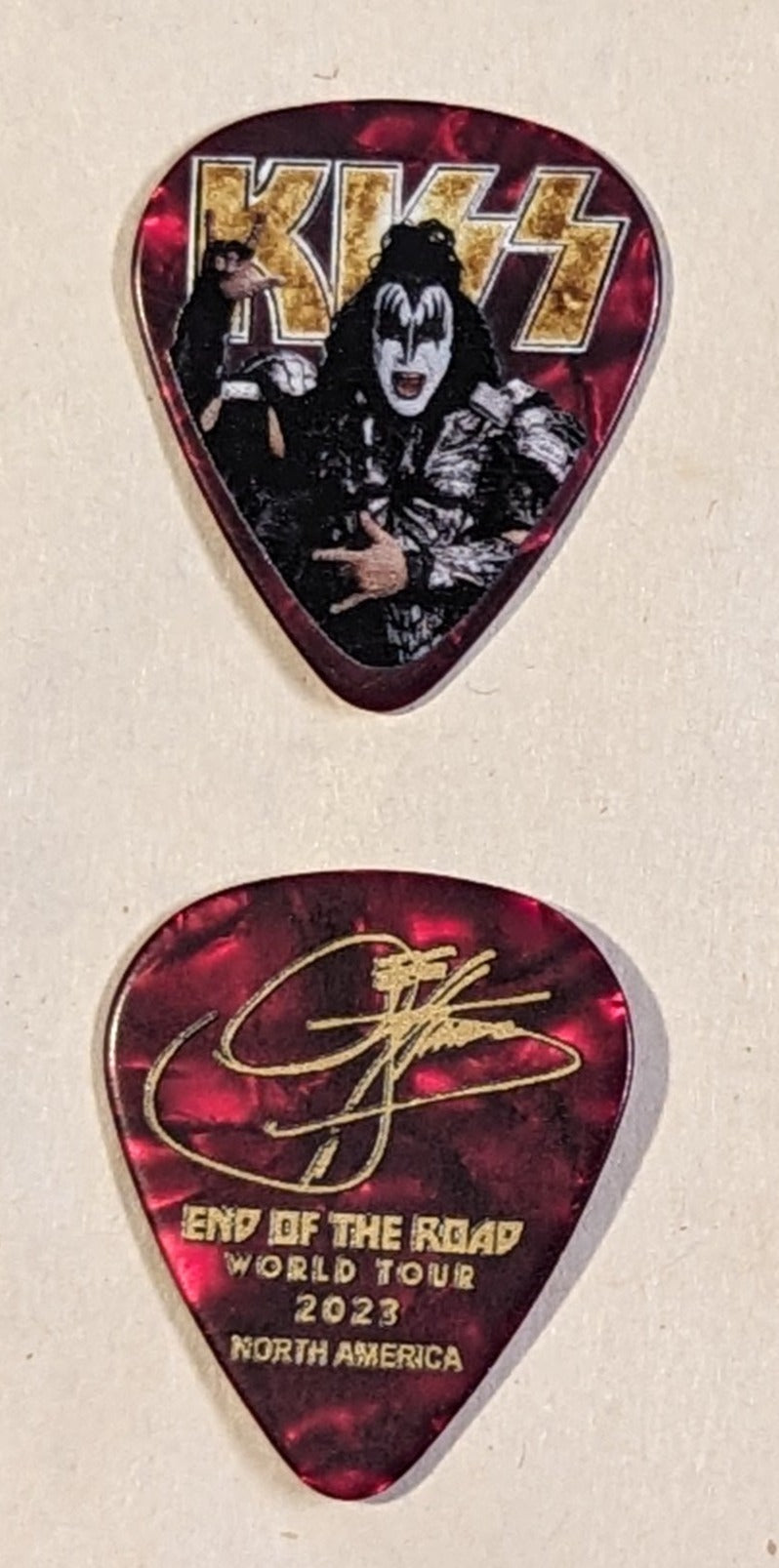 KISS 2023 End of the Road Tour NORTH AMERICA Guitar Picks