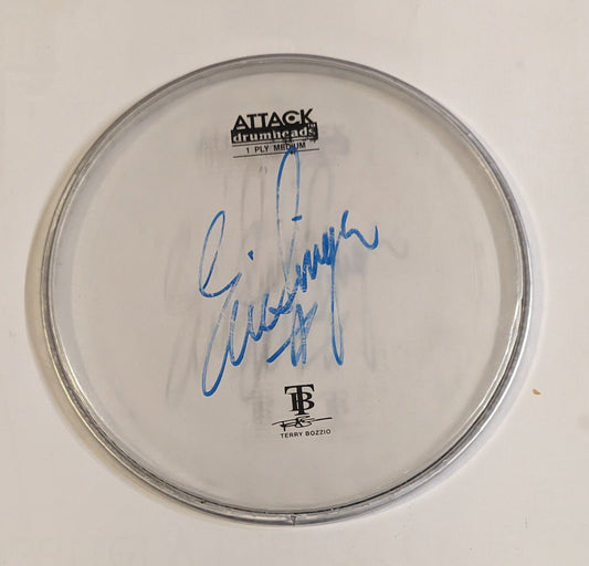 KISS LONDON 7-4-2012  ERIC SINGER Stage-Used Signed drumheads