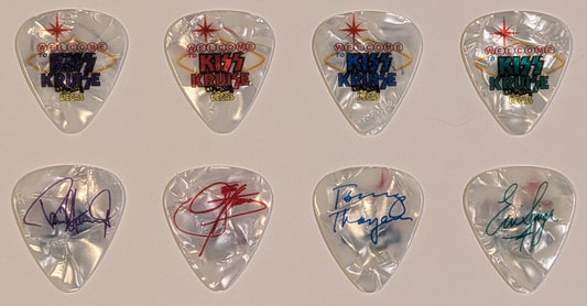 KISS Kruise: Land-Locked In Vegas Acoustic Show Set of 4 Marble Welcome To KISS Kruise Vegas Guitar Picks