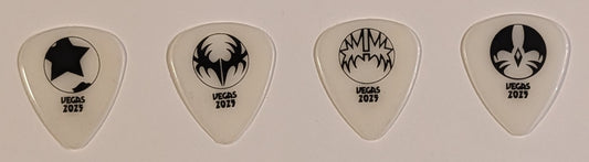 KISS Kruise: Land-Locked In Vegas Glow-In-the-Dark Set of 4 Large Icons Guitar Picks