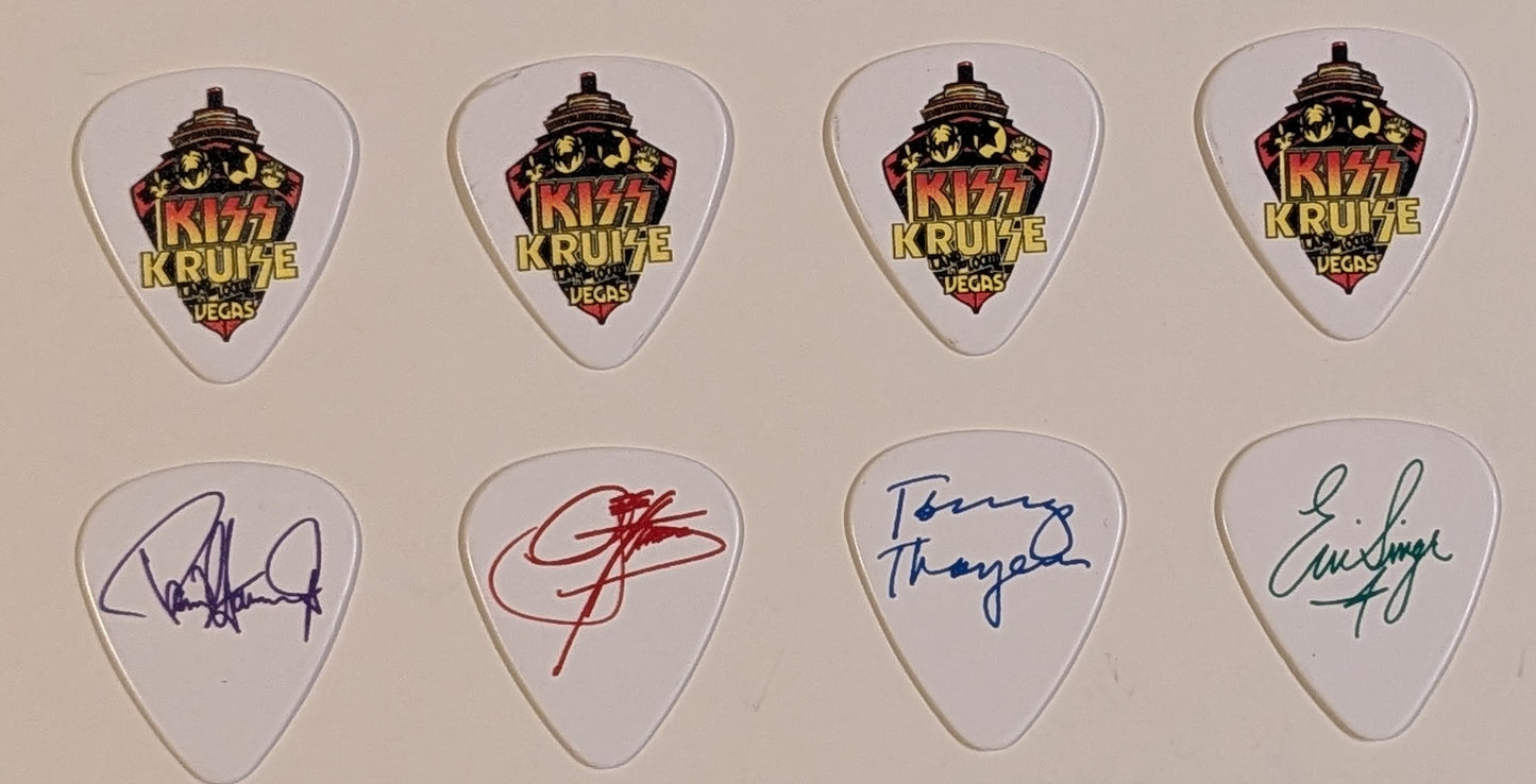 KISS Kruise: Land-Locked In Vegas Acoustic Show Set of 4 Welcome To KISS Kruise Vegas Guitar Picks