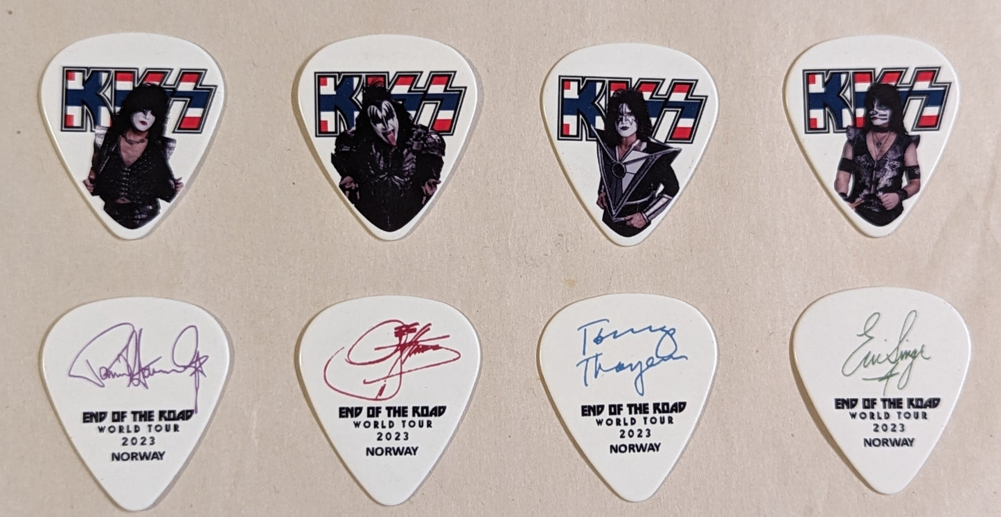KISS 2023 End of the Road NORWAY Flag Guitar Picks