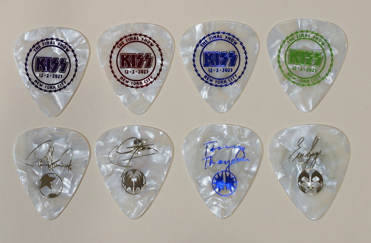 KISS 2023 MADISON SQUARE GARDEN  Final Shows Complete Set of 40 Guitar Picks
